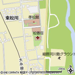 松川村　老人福祉プラザ松香荘周辺の地図