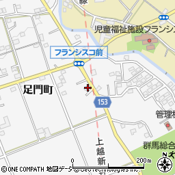 群馬県高崎市足門町1337-1周辺の地図