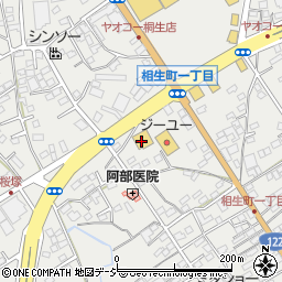シュープラザ桐生店周辺の地図