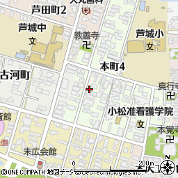 石川県小松市本町周辺の地図