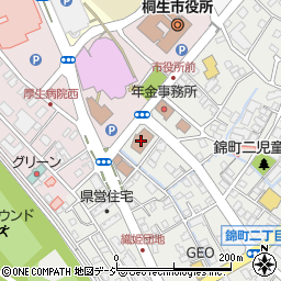 桐生商工会議所周辺の地図
