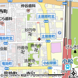 石川県小松市土居原町386-3周辺の地図