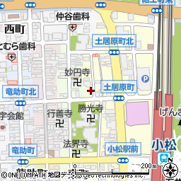 石川県小松市土居原町386-14周辺の地図
