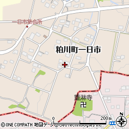 群馬県前橋市粕川町一日市87周辺の地図