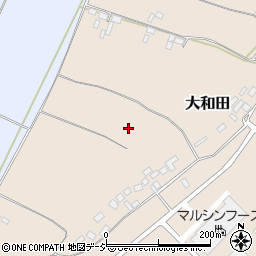 栃木県真岡市大和田周辺の地図
