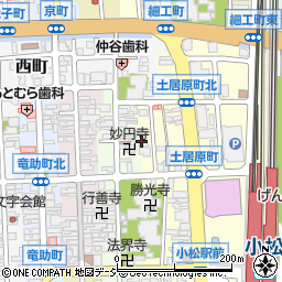 石川県小松市土居原町398-2周辺の地図