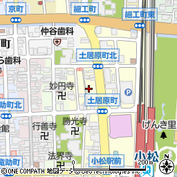 石川県小松市土居原町155-1周辺の地図