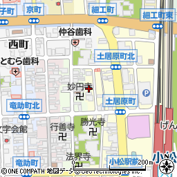 石川県小松市土居原町399-2周辺の地図