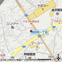 カナイ石油株式会社　桐生相生給油所周辺の地図