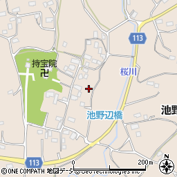 茨城県笠間市池野辺723周辺の地図