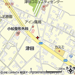 常陽銀行勝田西支店津田出張所周辺の地図