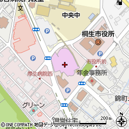 美喜仁桐生文化会館（桐生市市民文化会館）周辺の地図