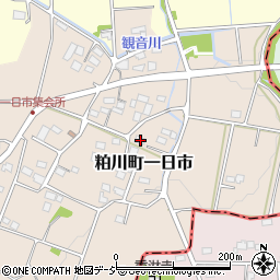 群馬県前橋市粕川町一日市81周辺の地図