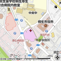 美喜仁桐生文化会館　シルクホール周辺の地図