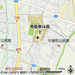 青藍泰斗高等学校周辺の地図