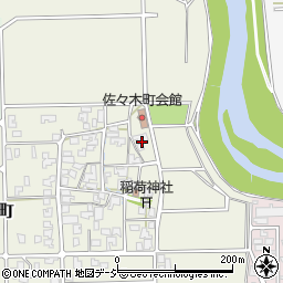 石川県小松市佐々木町ヘ周辺の地図