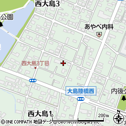 茨城県ひたちなか市西大島周辺の地図
