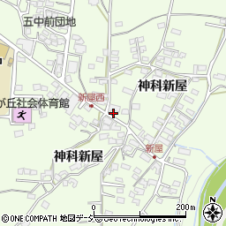 長野県上田市上野神科新屋周辺の地図