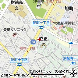 桐生合同タクシー錦町のりば周辺の地図