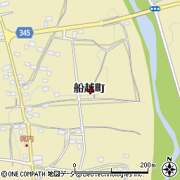 栃木県佐野市船越町周辺の地図