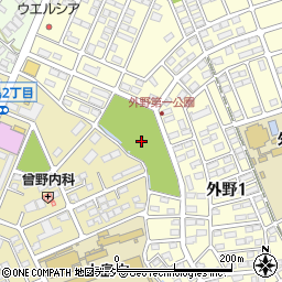 外野第１公園トイレ周辺の地図