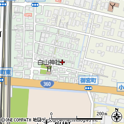 石川県小松市御宮町周辺の地図