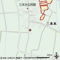 栃木県河内郡上三川町三本木233周辺の地図