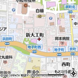 石川県小松市新大工町9周辺の地図
