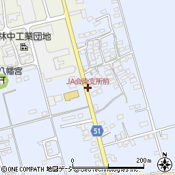 JA会染支所前周辺の地図