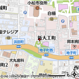 石川県小松市新大工町19周辺の地図