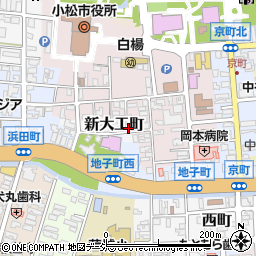 石川県小松市新大工町2周辺の地図