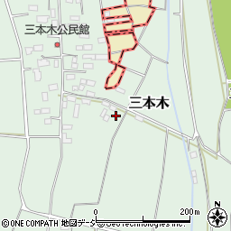 栃木県河内郡上三川町三本木186周辺の地図