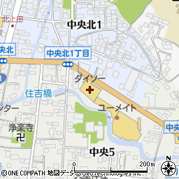 ダイソー上田ユーメイト中央店周辺の地図