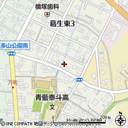 栃木県佐野市葛生東3丁目2周辺の地図