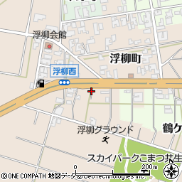 石川県小松市浮柳町（ヘ）周辺の地図
