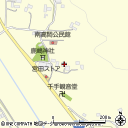 栃木県真岡市南高岡455周辺の地図