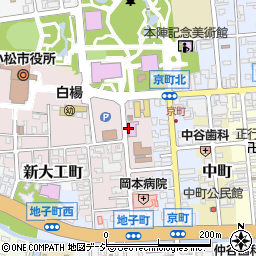 小松市役所教育関係　空とこども絵本館周辺の地図