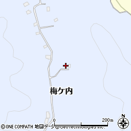 栃木県芳賀郡益子町梅ケ内36周辺の地図