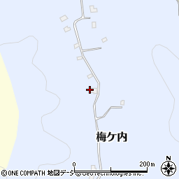 栃木県芳賀郡益子町梅ケ内182周辺の地図