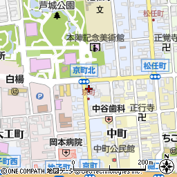 石川県小松市京町周辺の地図