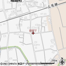 新宿下周辺の地図