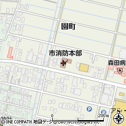 小松市消防本部　中消防署代表周辺の地図