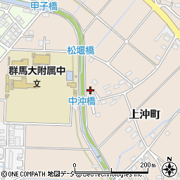 群馬県前橋市上沖町197周辺の地図