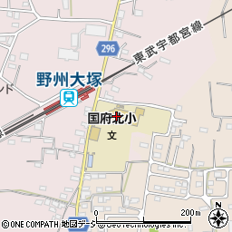 栃木市立国府北小学校周辺の地図