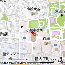 小松市役所監査委員　事務局周辺の地図