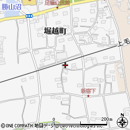 群馬県前橋市堀越町199周辺の地図