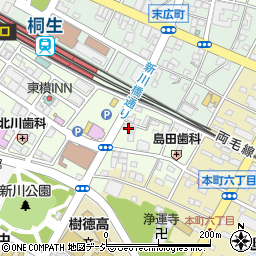 有限会社メガネハウス　桐生巴町店周辺の地図