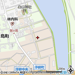 石川県小松市浮柳町リ周辺の地図