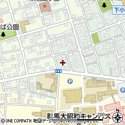 群馬県前橋市下小出町2丁目1周辺の地図