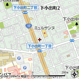 群馬県前橋市下小出町2丁目10周辺の地図